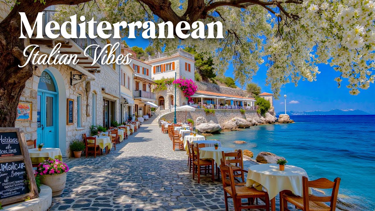 Dreamy Mediterranean Music At A Seaside Coffee Shop In Amalfi - Italian Vibes And Peaceful Sea View