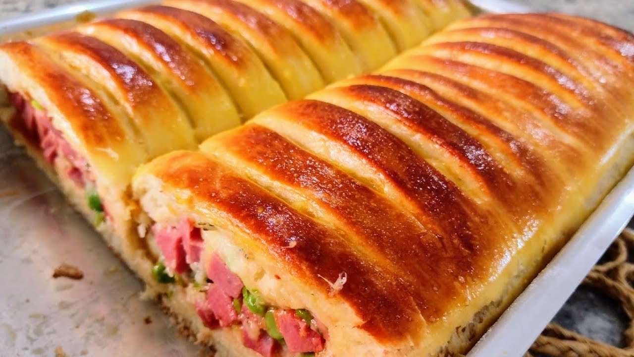 PÃO CASEIRO COM MORTADELA-VOCÊ VAI QUERER FAZER ESSA RECEITA