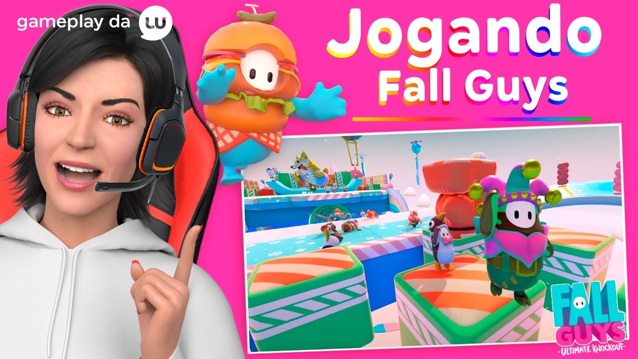 GAMEPLAY: jogando a nova temporada de Fall Guys nos novos mapas! | Canal da Lu - Magalu