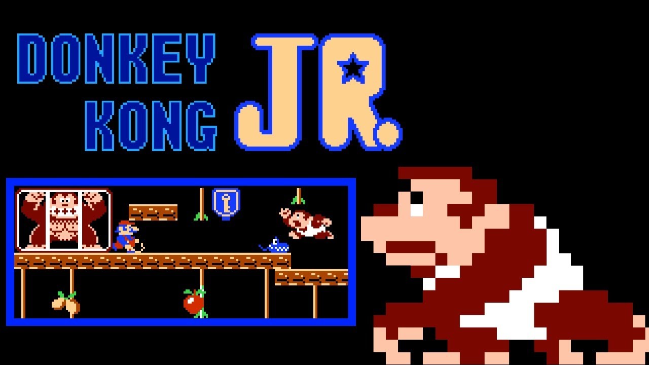 Donkey Kong Jr. (Famicom, 1983 / NES, 1986) – 6-Loop Session Single Player (24 Levels) 🐒🗝️🌴