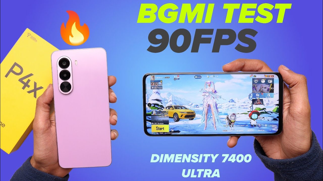 Первый взгляд на realme P4x и тест Bgmi | Тест realme P4x PUBG!