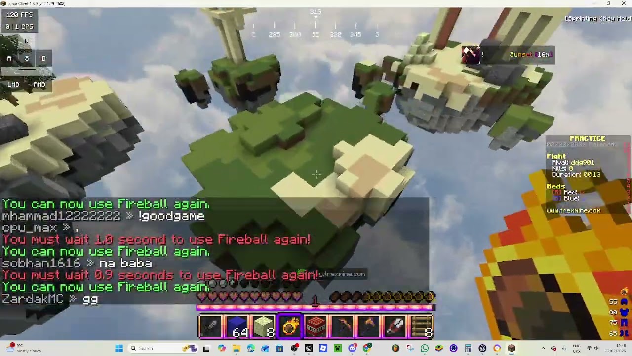 Fastest Fireball Fight Win