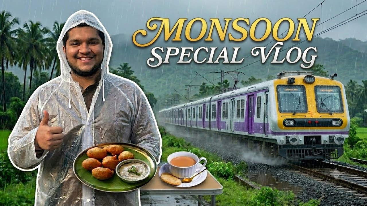 Monsoon Special Ride In Mumbai Local Trains 🌧️🚂 | Exploring Mumbai In Monsoon 😃 