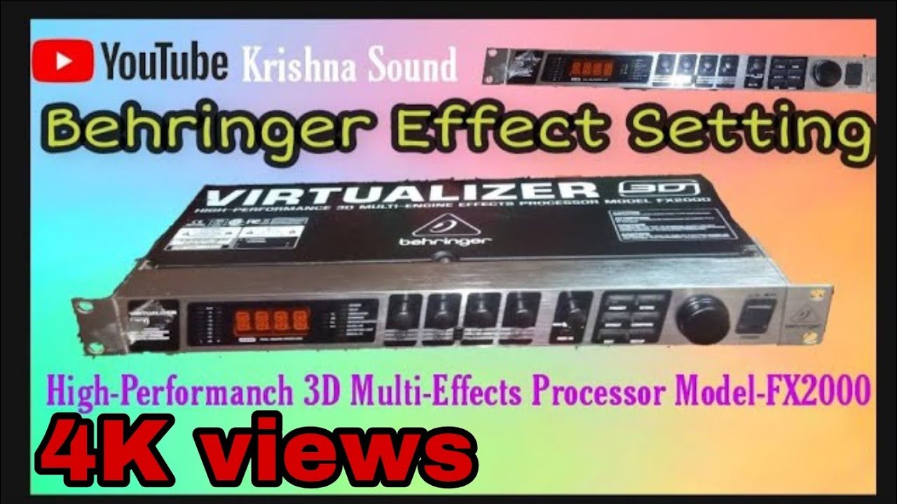 Behringer Effect Setting || behringer FX2000 || 2024|| Beringer || Effects || K S ||K S Aodio || k s