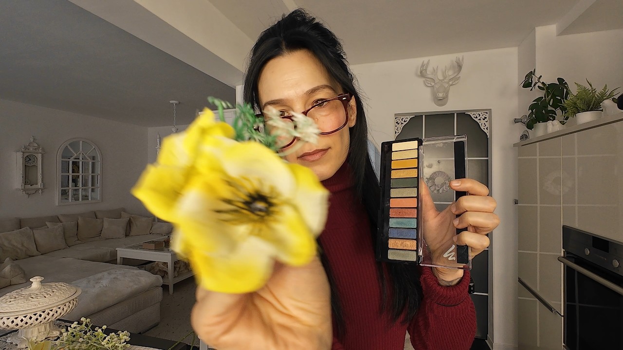 flower makeup asmr
