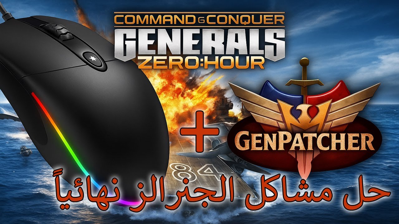 حل مشكلة الماوس في GenPatcher وطريقة تنزيل المودات بطريقة صح في Command& Conquer Generals zero hour