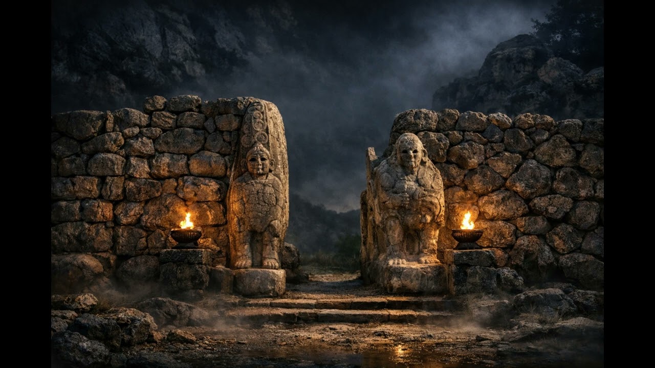 Hattusa Sphinx Gate – 3 Hours Dark Ancient Ambient | Sacred Temple Atmosphere.