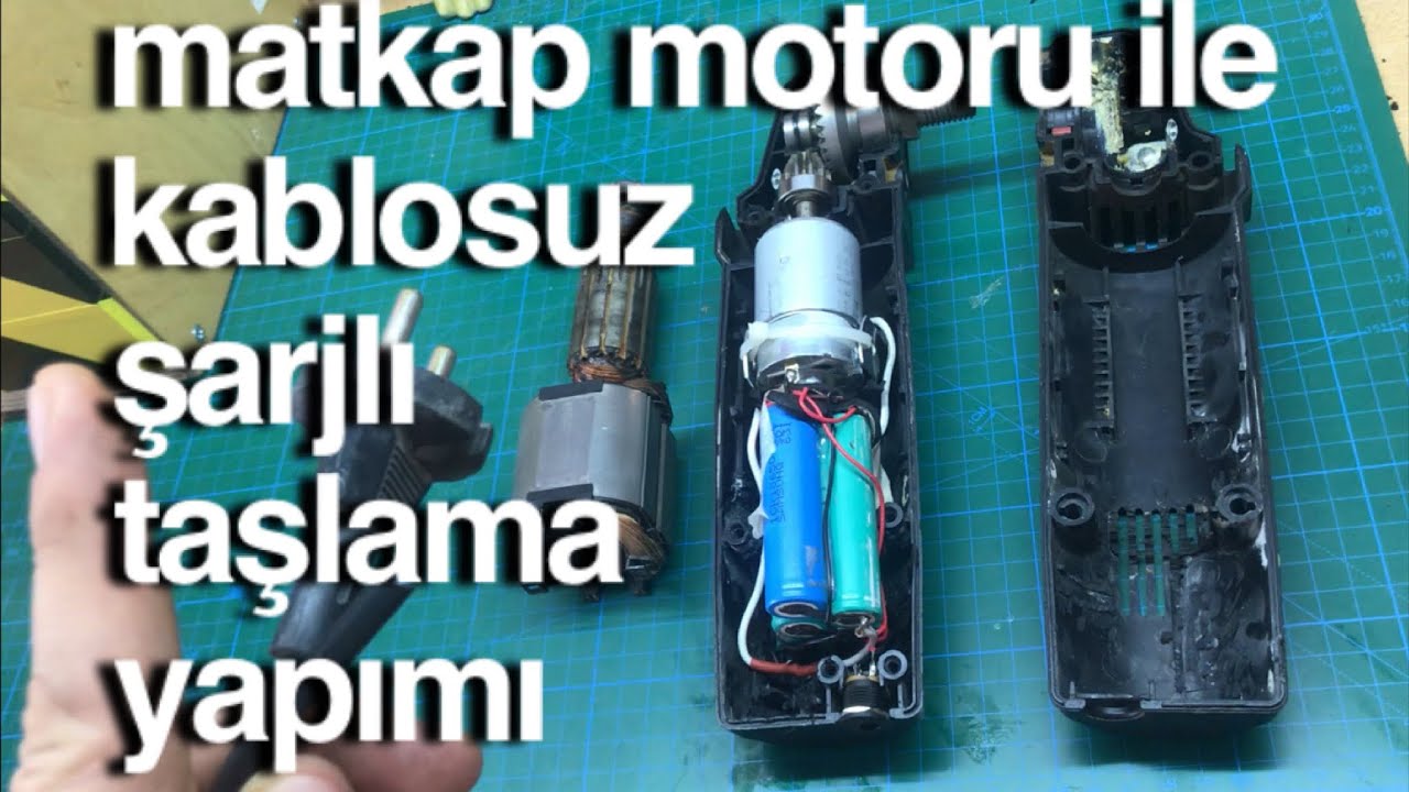 Kablolu Avuç Taşlamayı Şarjlı Yaptım | Lityum ion