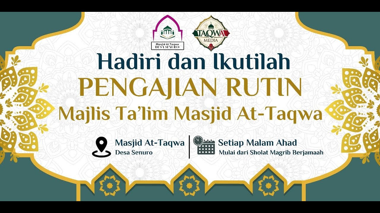 PENGAJIAN RUTIN MALAM AHAD BERSAMA USTADZ MUSTOPA
