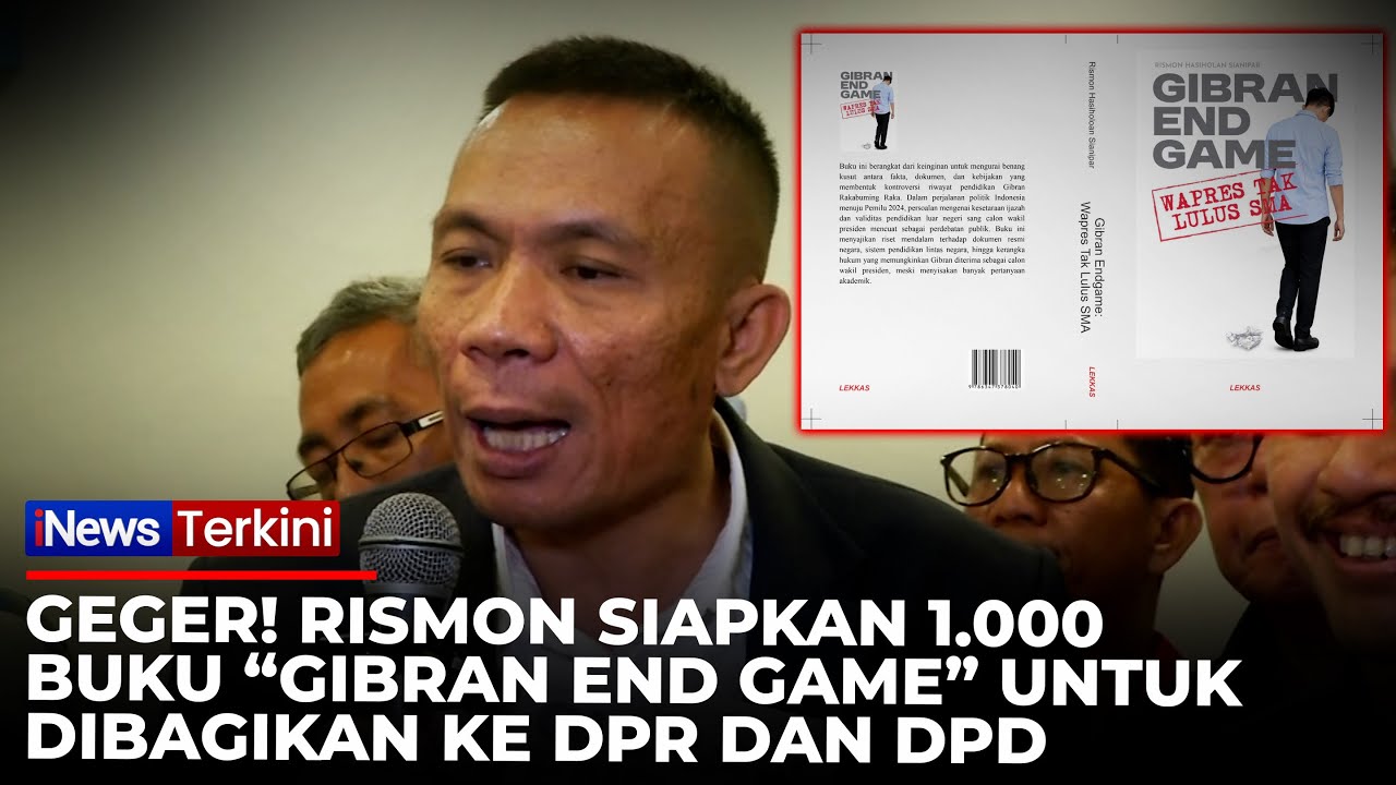 Rismon Bakal Bagikan 1.000 Buku “Gibran End Game” ke Seluruh Anggota DPR dan DPD | iNews Terkini