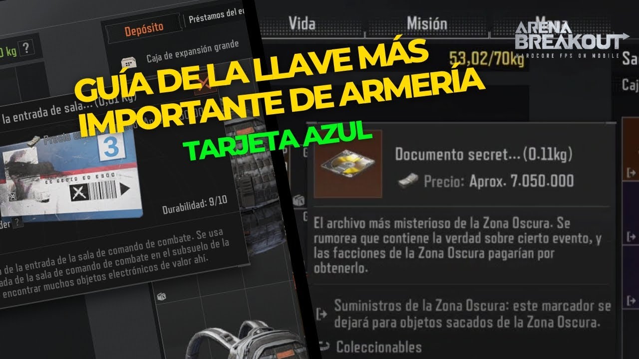 GUIA de la tarjeta azul de ARMERIA | ARENA BREAKOUT