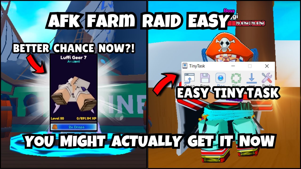 How to AFK Raid Mode in Anime Shadow 2 | Get Luffy Easy & Items!!