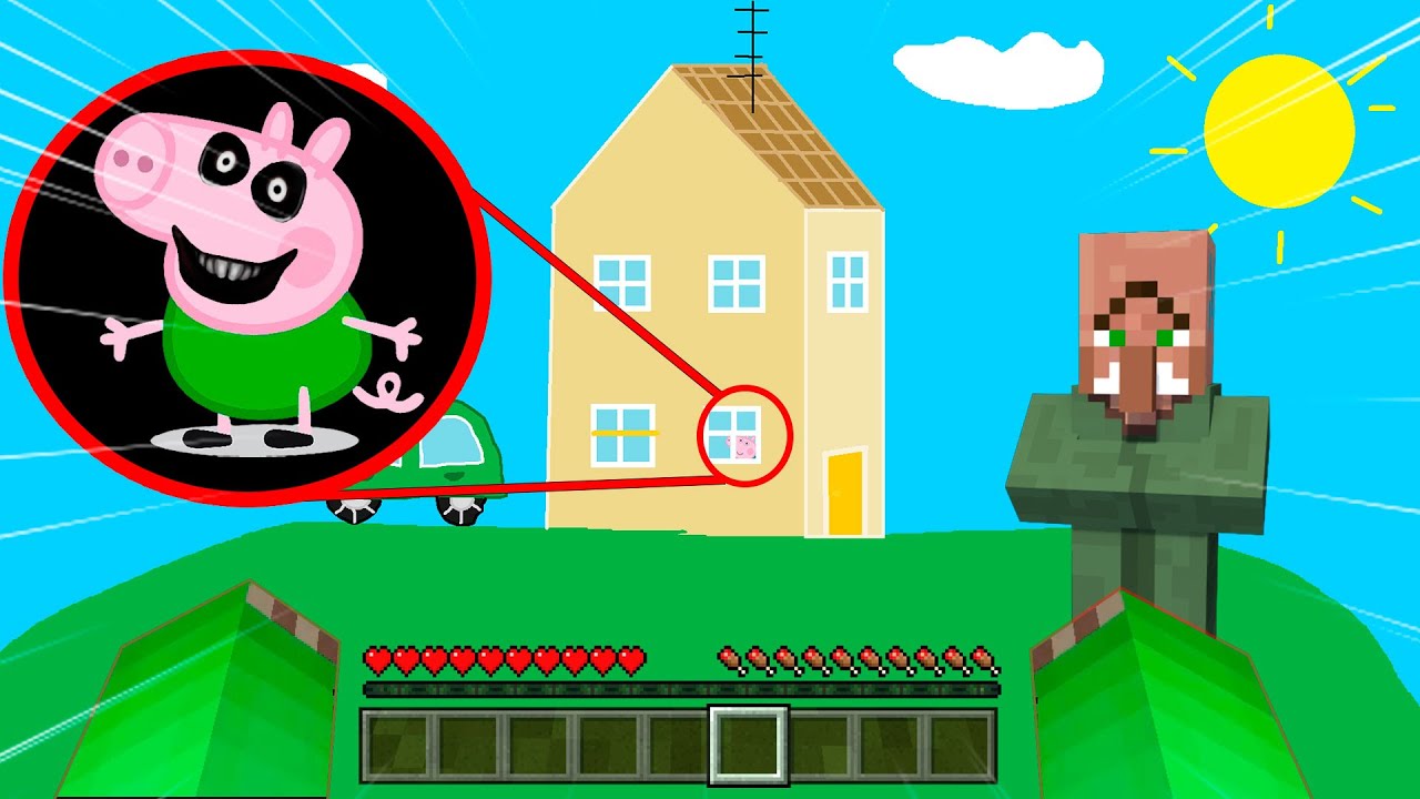 Este aldeano encontró al hermano ELIMINADO de Peppa Pig en minecraft| [historia dentro minecraft]