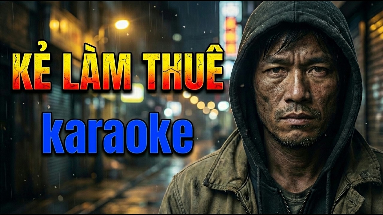 KẺ LÀM THUÊ (KARAOKE) | Blues Bolero Tone Nam | Nhạc Đời Cực Thấm