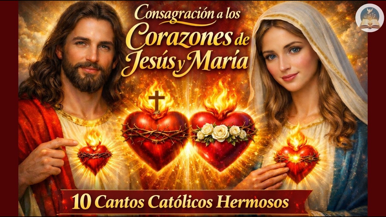 Consagración a los Inmaculados Corazones de Jesús y María 💖| 10 Cantos Católicos Hermosos 💖