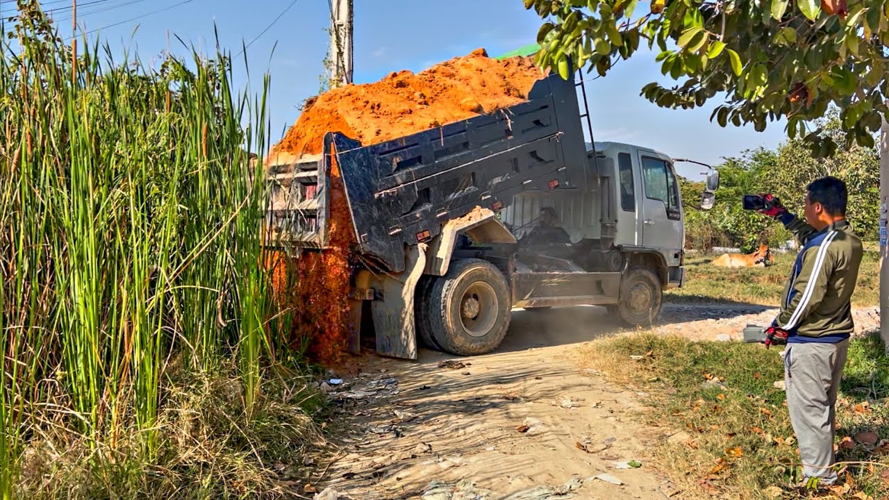 Start New Project!! Landfill Delete forestry Using Bulldozer Komat'su D20P with truck 5ton