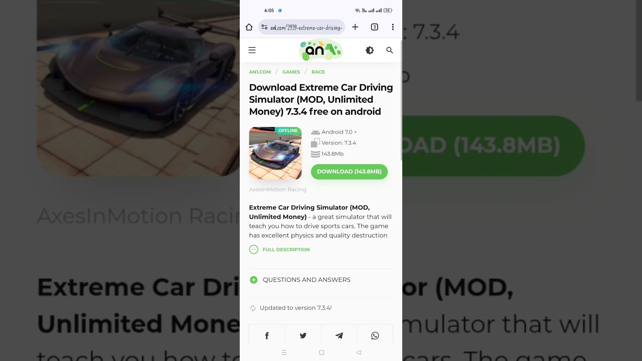 how to download extreme car driving simulator mod APK latest version