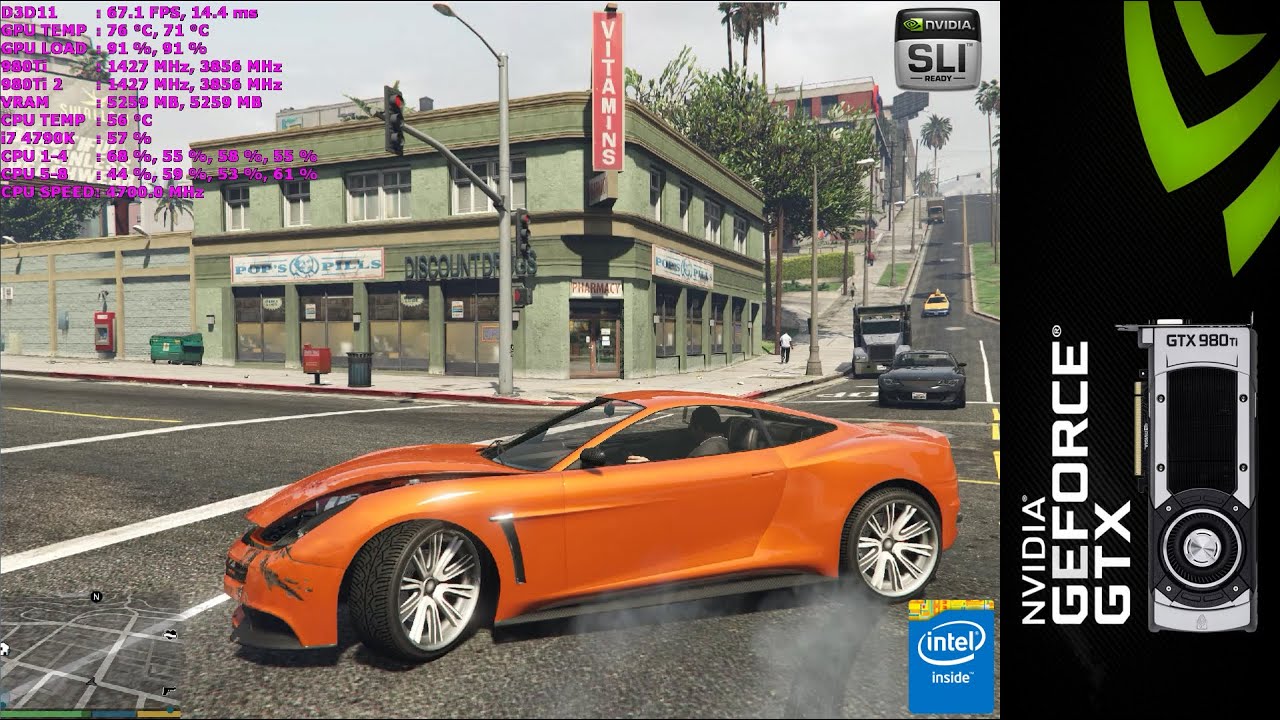 GTA V MAXED OUT EVERYTHING 1440P | GTX 980Ti SLI | i7 4790K @4.7GHz