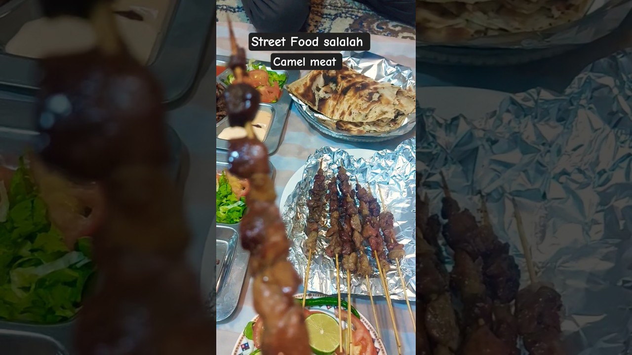 Explore Oman Street food salalah | camel meat #shorts #traveltaags #streetfood #salalahoman
