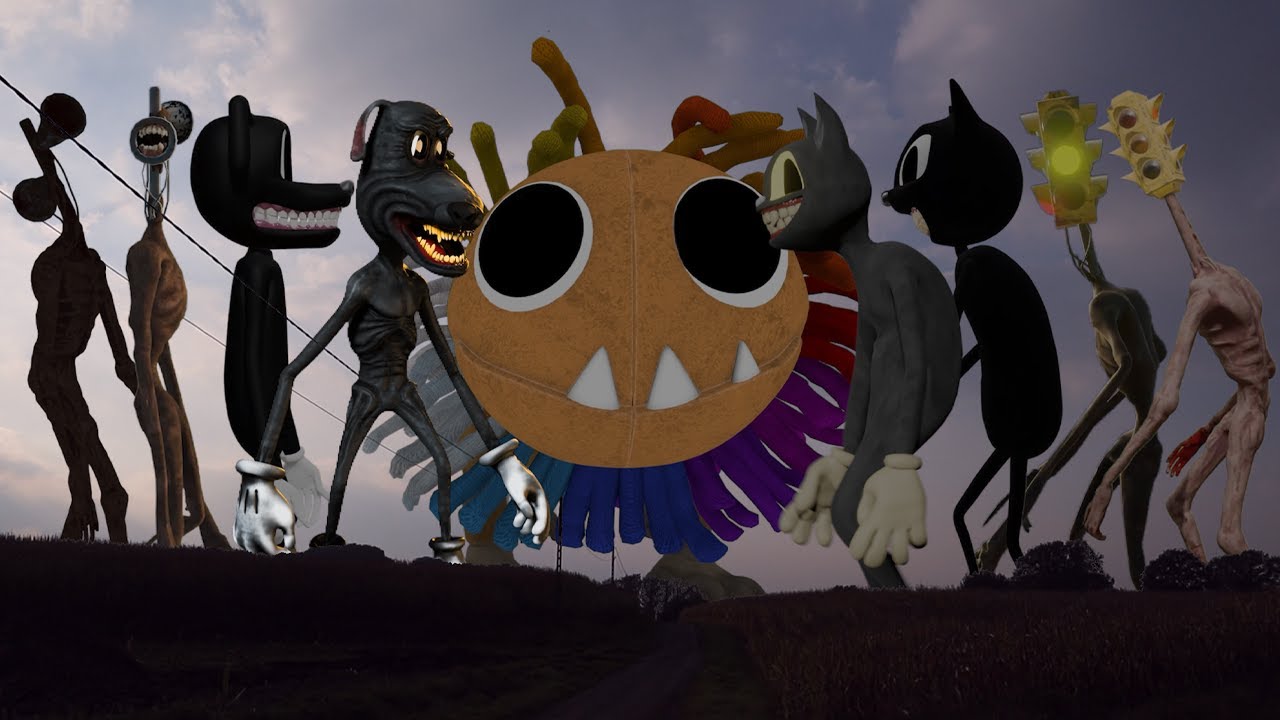 TEAM Siren Head VS TEAM Cartoon Dog VS Yarnaby VS TEAM Cartoon Cat VS TEAM Light Head