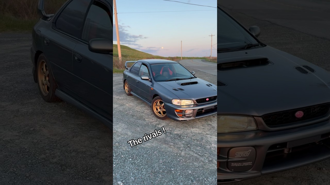 Subaru Impreza WRX Sti VS Mitsubishi Lancer Evolution #car #race #carculture #jdm #yt #ytshorts  #hi