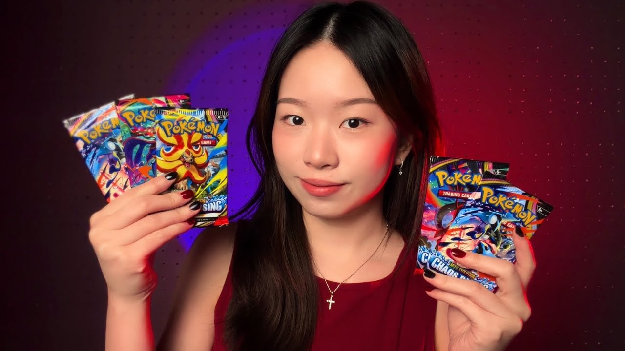 ASMR Opening My FIRST Pokemon Booster Packs