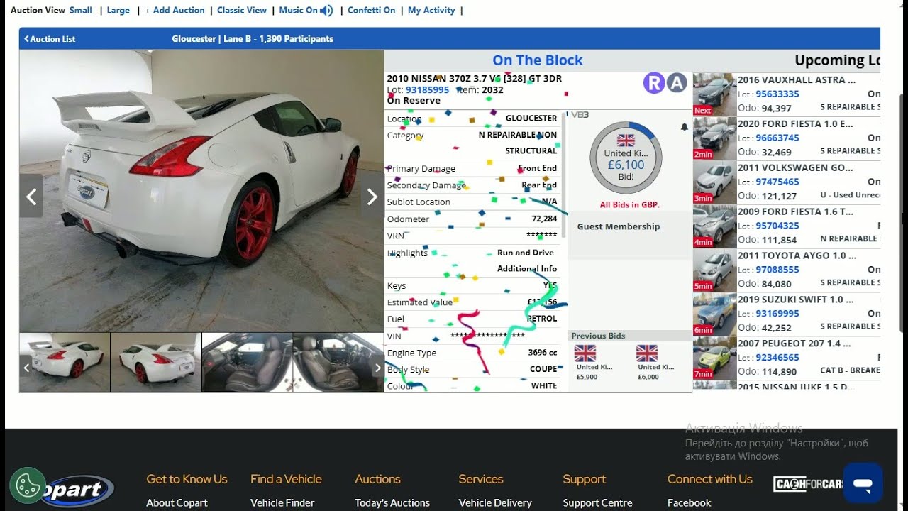 Live Copart UK Car Auction | Real Bidding & Final Prices