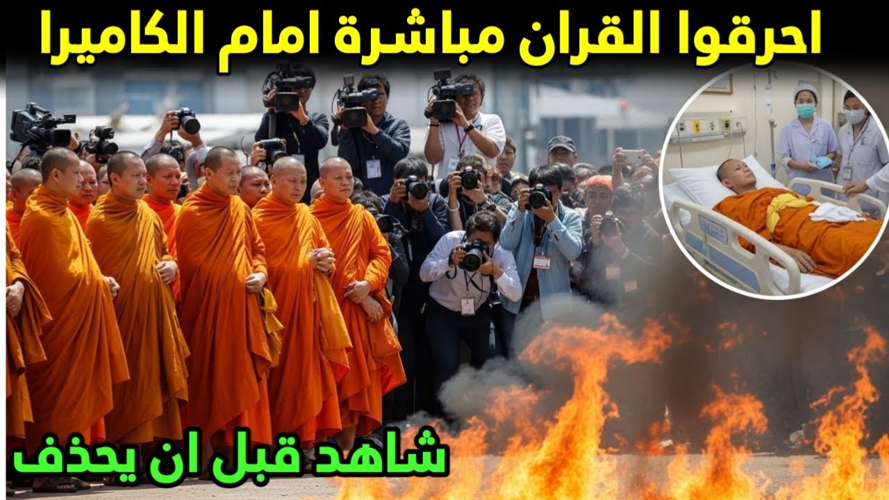 احرقوا القران مباشرة امام الكاميرا شاهد قبل ان يحذف