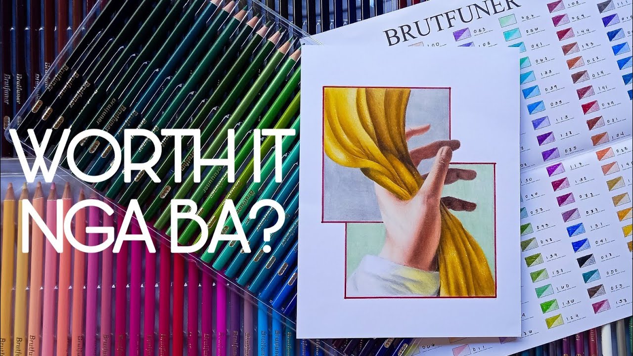 BRUTFUNER OILY COLORED PENCILS | Review | Color Swatch | Testing | vlog!