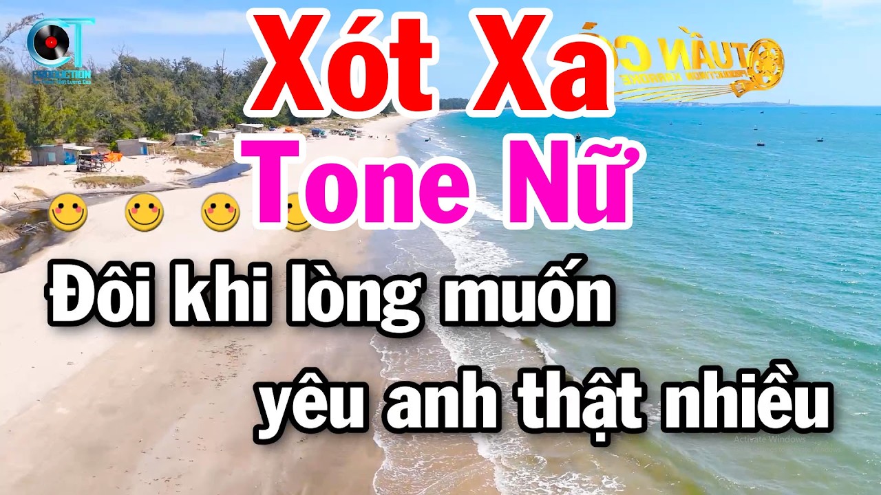 Karaoke Xót Xa Tone Nữ ( Si Thứ ) Dễ Hát Tuấn Cò 2026