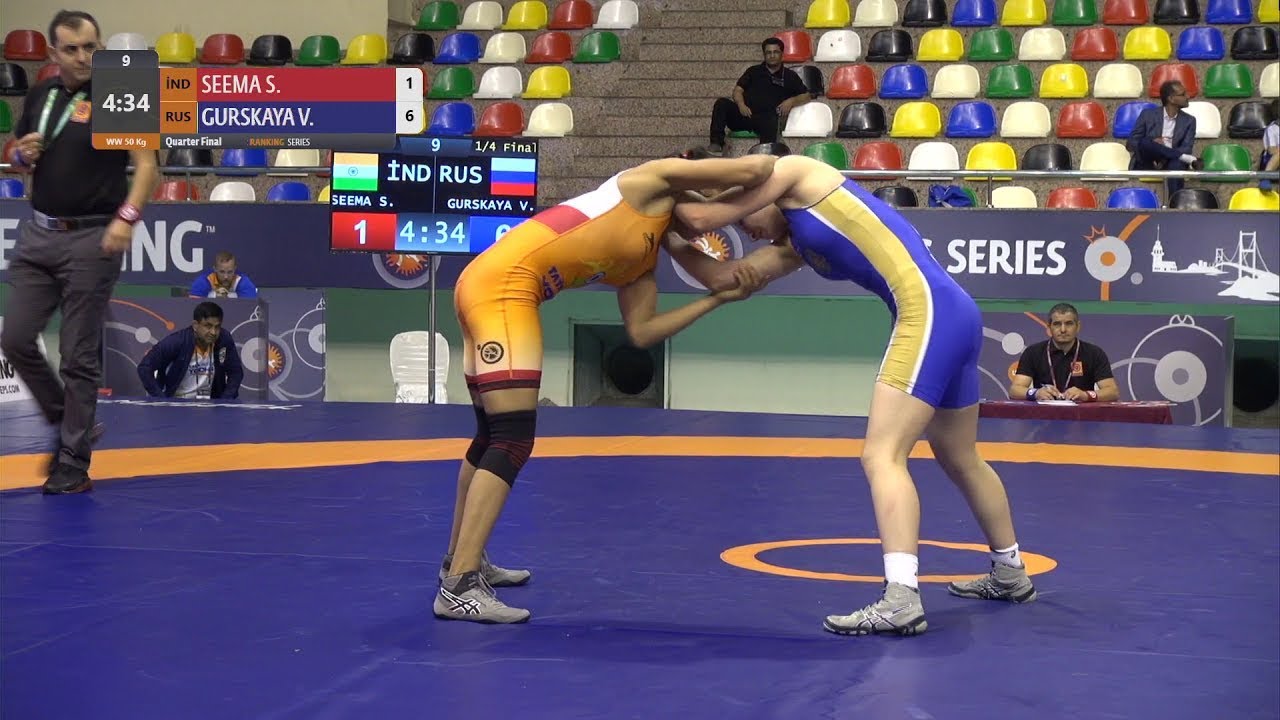 1/4 WW - 50 kg: S. SEEMA (IND) v. V. GURSKAYA (RUS)