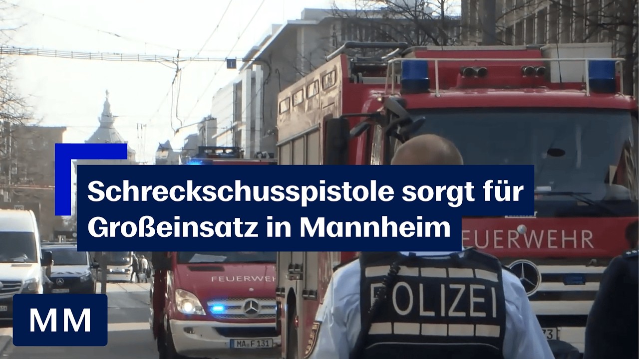 Großeinsatz in Mannheimer Innenstadt: 16 Verletzte durch Gas aus einer Schreckschusspistole