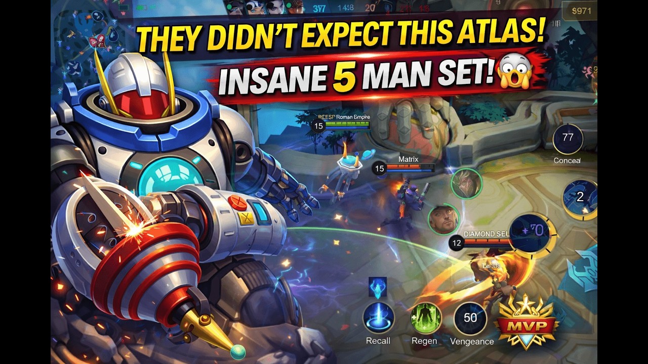 THE PERFECT ATLAS SET!!! ENEMY TEAM ERASED | MLBB
