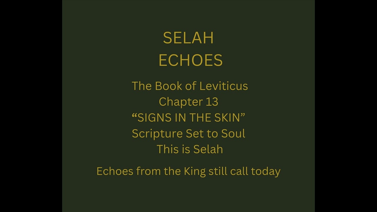 3. Signs In The Skin - Leviticus Chapter 13