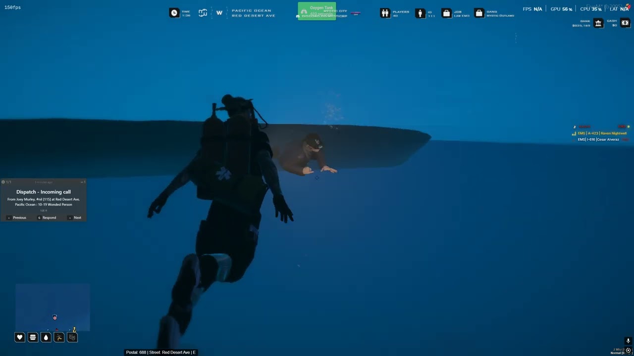 Raven and Cesar saving someone who couldnt swim