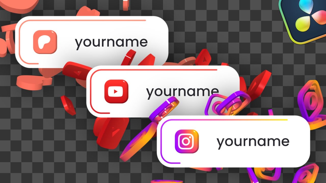 How to Make and Animate 3D Social Media Icons in DaVinci Resolve | Step-by-Step Fusion Tutorial