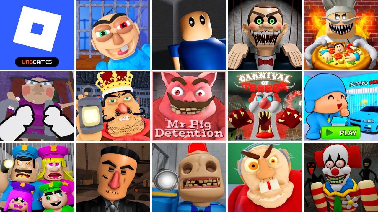 Roblox, Escape Baby Bebo Daycare, Mr SCARY'S PRISON, Escape Mr Funny's ToyShop, Escape Mr Pig Detent