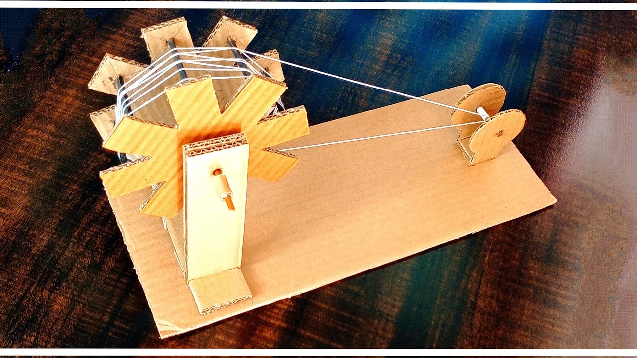 How to make Gandhiji's charkha with cardboard easy step by step SCOOL PROJECT || Mr US craft