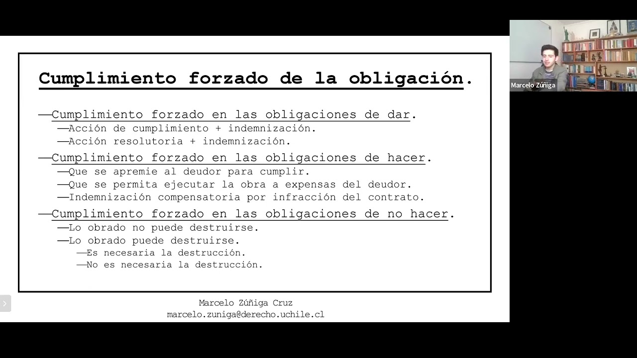 Resumen Efectos de las Obligaciones (1/2). Acción de cumplimiento y la acción de indemnización.
