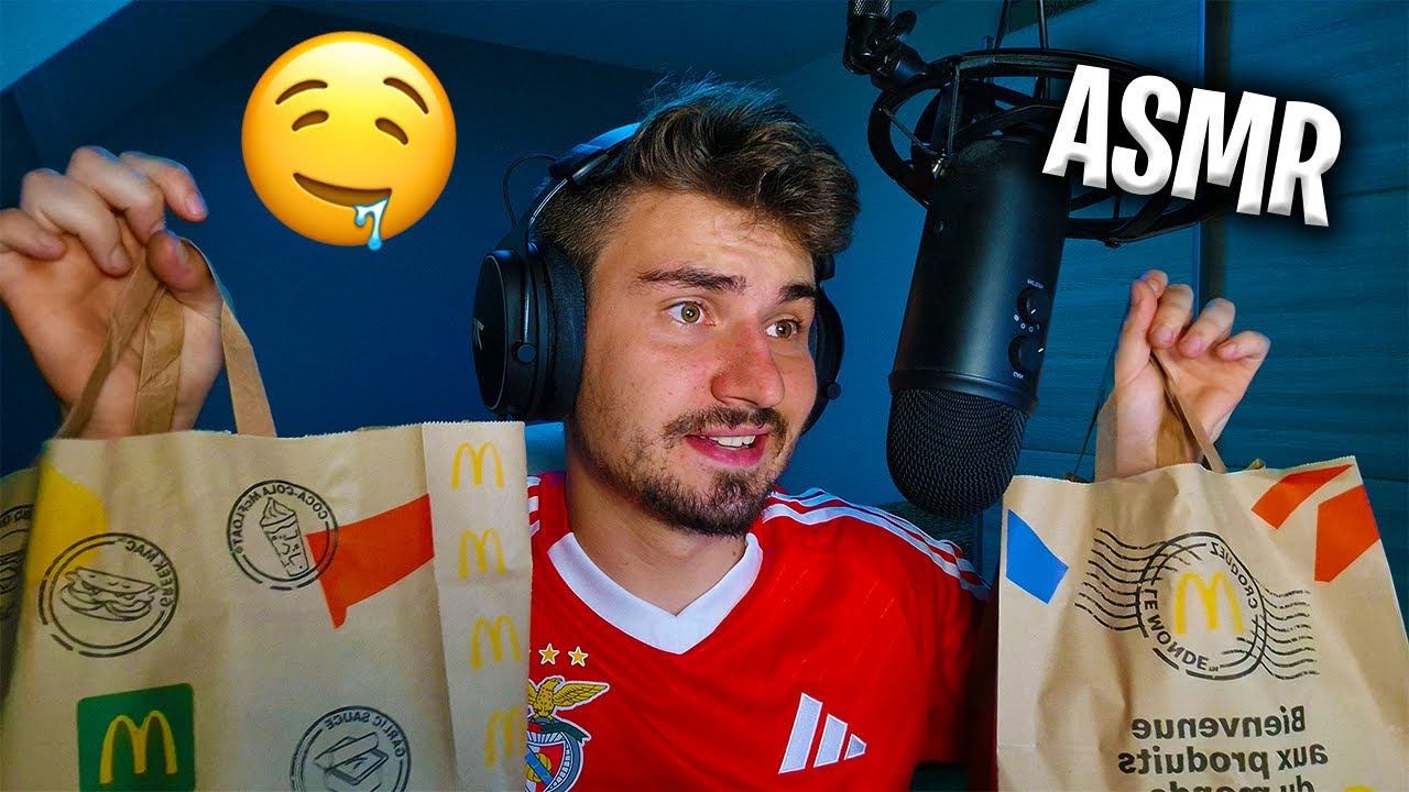 🌙 ASMR : DEGUSTATION DES PRODUITS MCDO SPECIAL JO  !👄🤤
