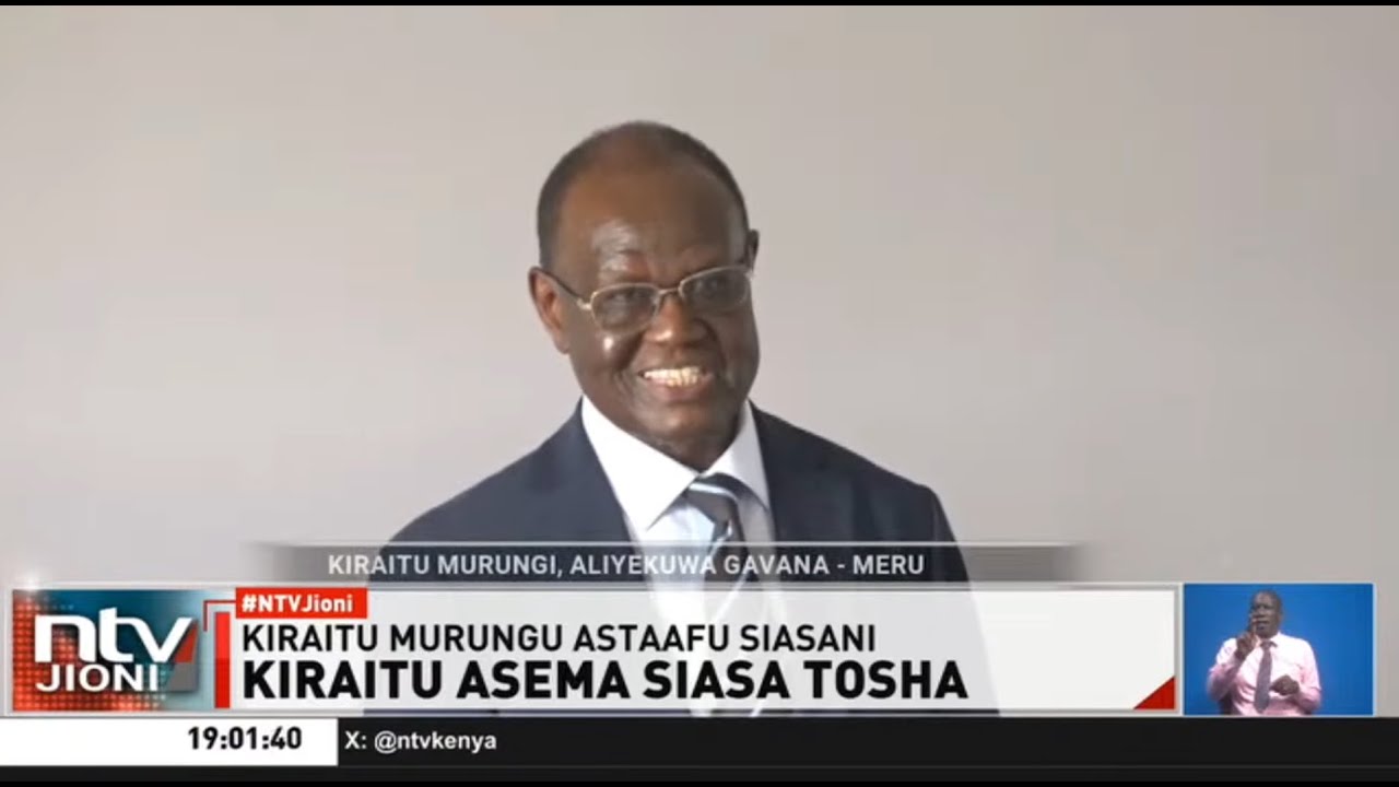 Aliyekuwa gavana wa Meru Kiraitu Murungi astaafu katika siasa