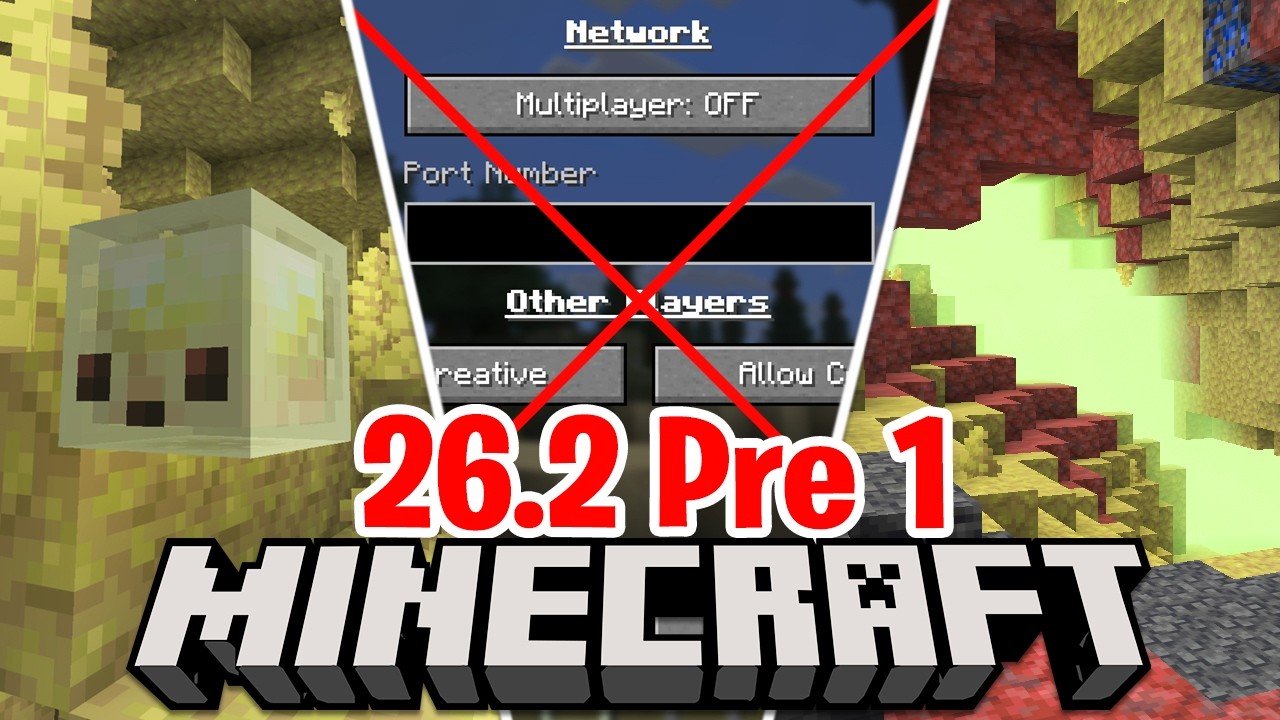 P2P MULTIPLAYER REMOVED - Minecraft 26.2 Pre-release 1