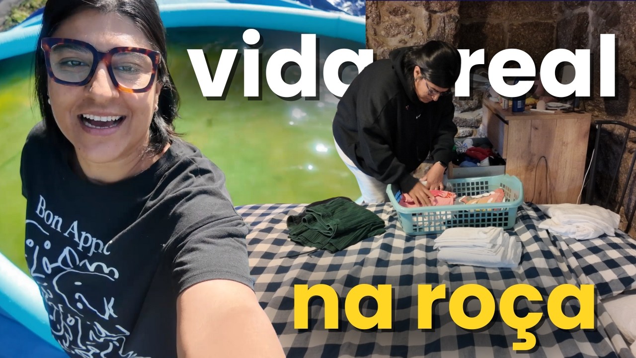 ROTINA REAL NA ALDEIA PORTUGUESA: limpeza piscina, família e mais viagens!