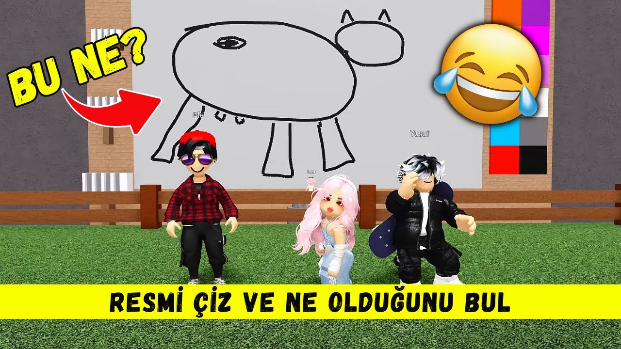 🤣EĞLENCELİ RESİM ÇİZME YARIŞMASI😊AYŞEM ECE ARI💥ROBLOX Guess The Drawing