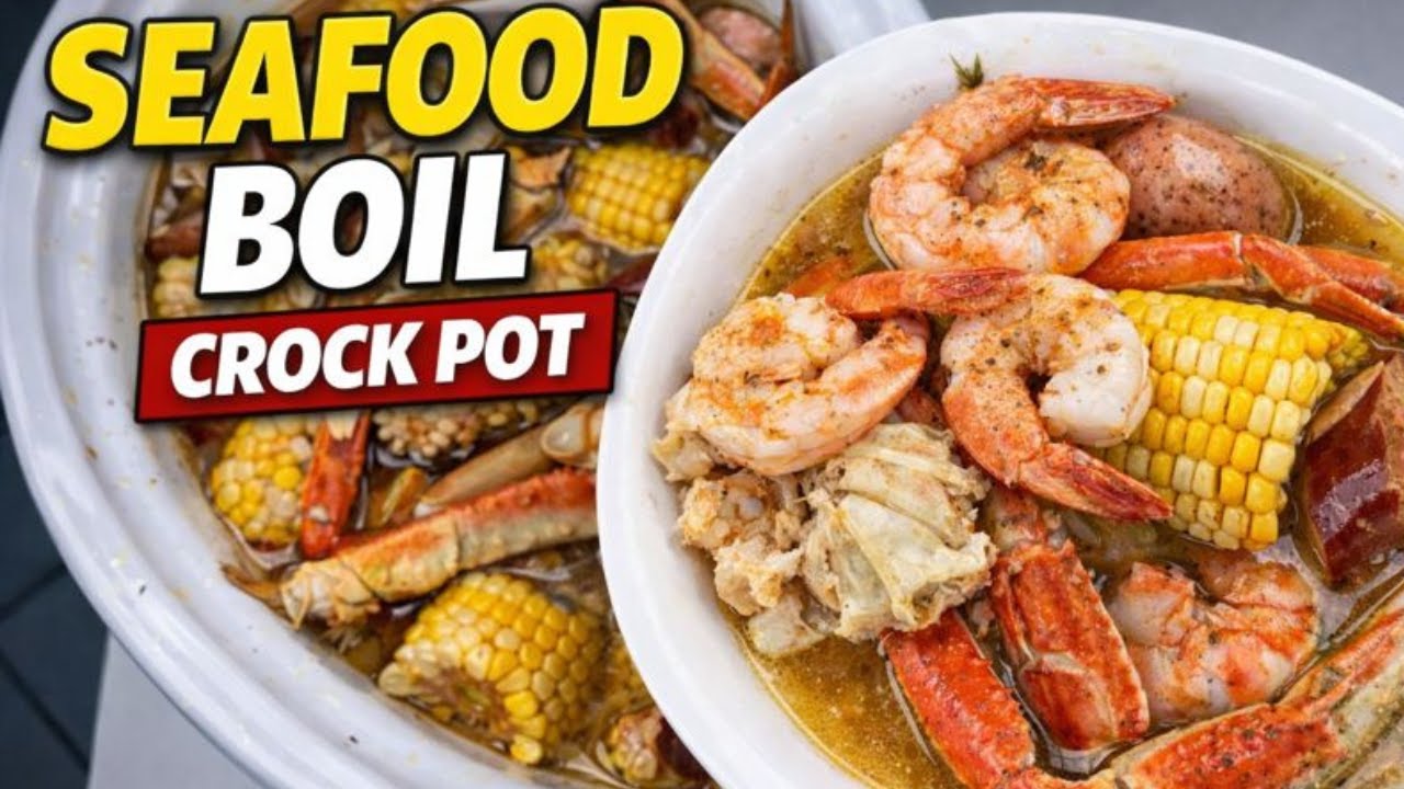 The Seafood Boil I Make in the Crock Pot. Easy & Flavorful