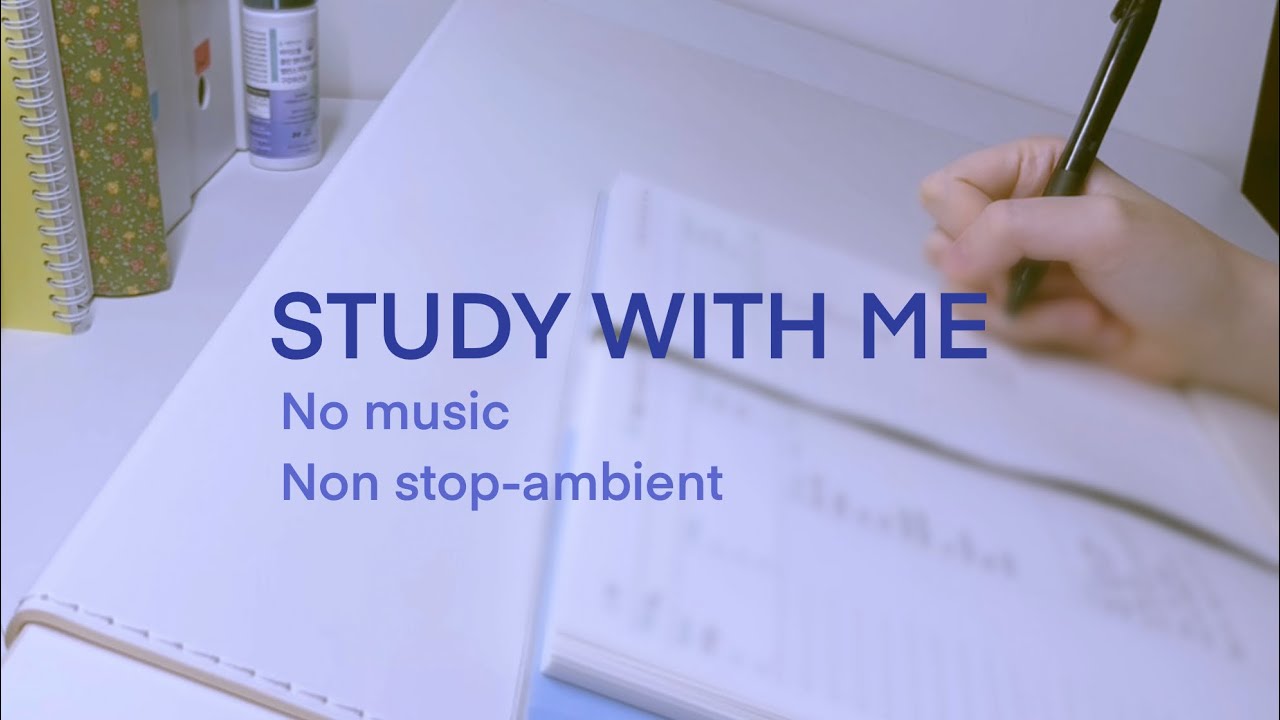 Study with me 1.5 no music non stop fireplace ambient sound