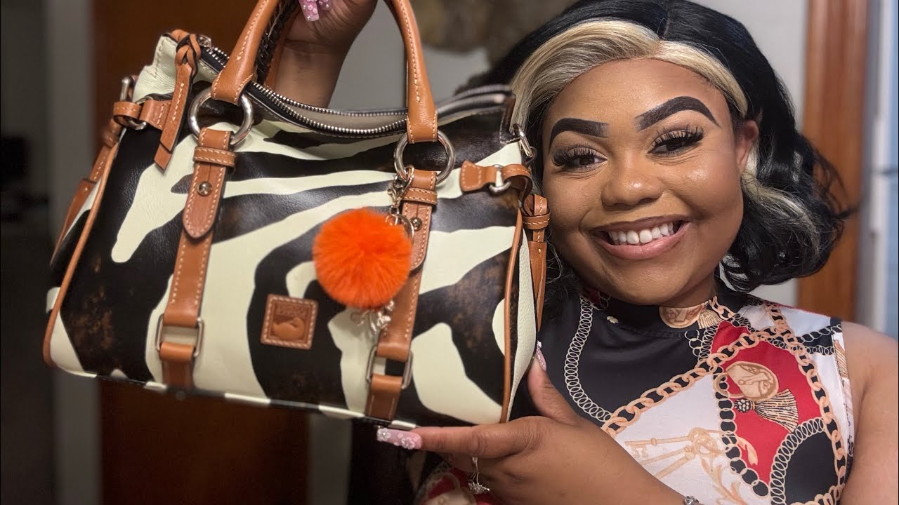 Unboxing my  “Dooney and Bourke” Zena satchel in Zebra 🦓 print #review #purses #handbags