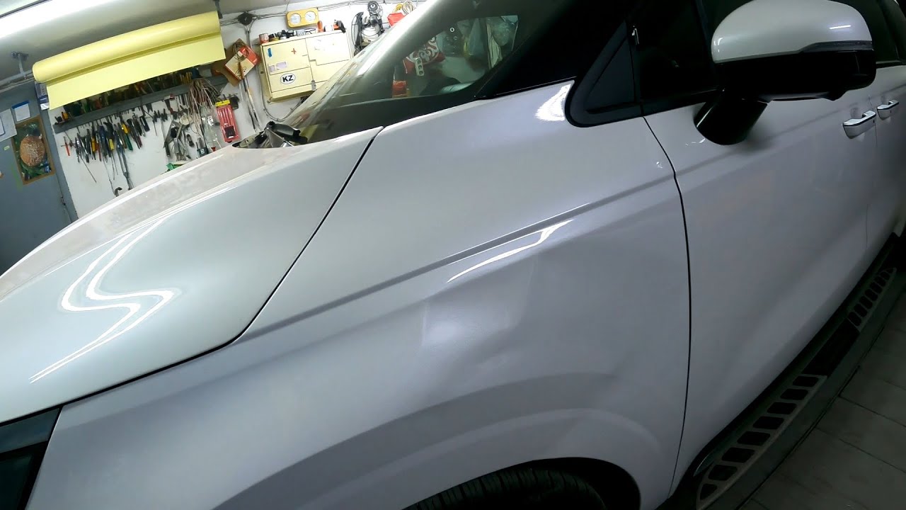 Kia Carnival - как я произвожу рихтовку переднего крыла и грунтование.