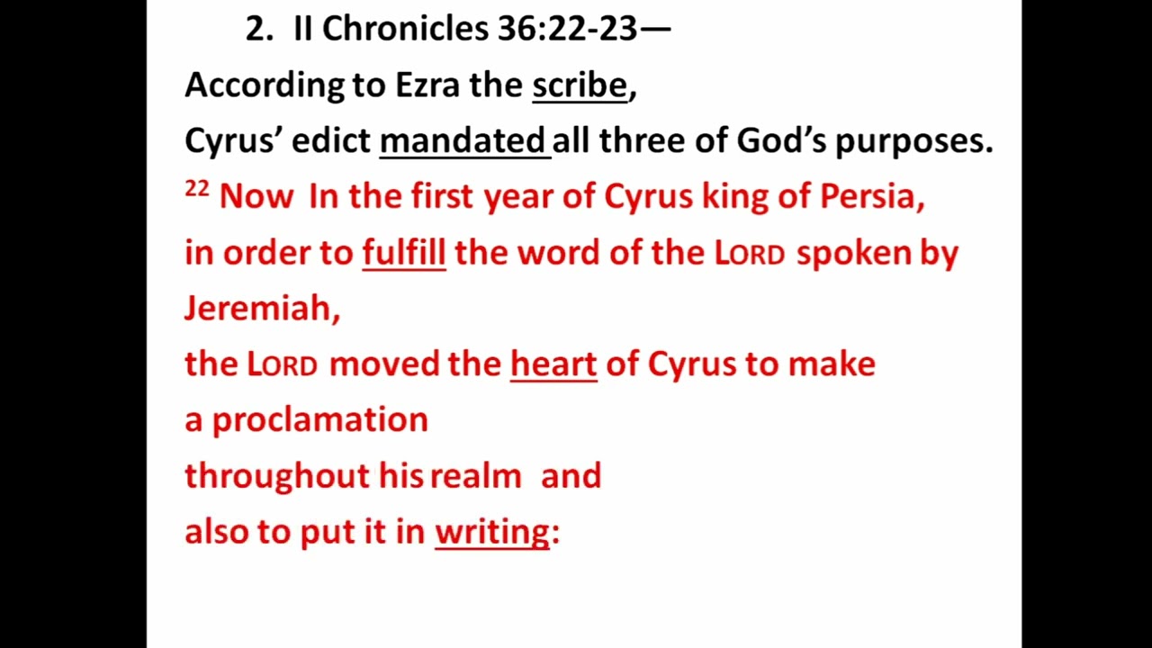 Kathleen Wilcoxson Bible Study - 03/23/2025 - The Post-Exilic Period Under Persia (Lesson 1)