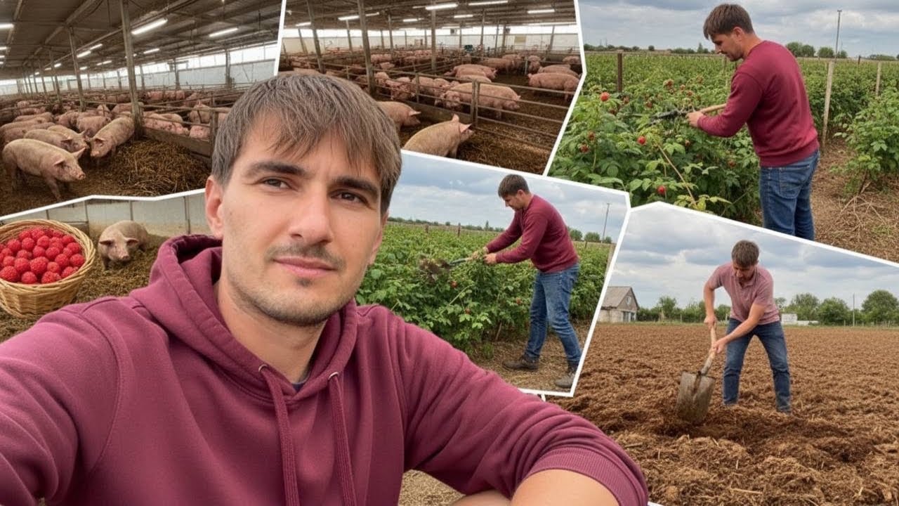 1 year in 17 minutes. Life and hard work on the farm. Farm transformation Hard work